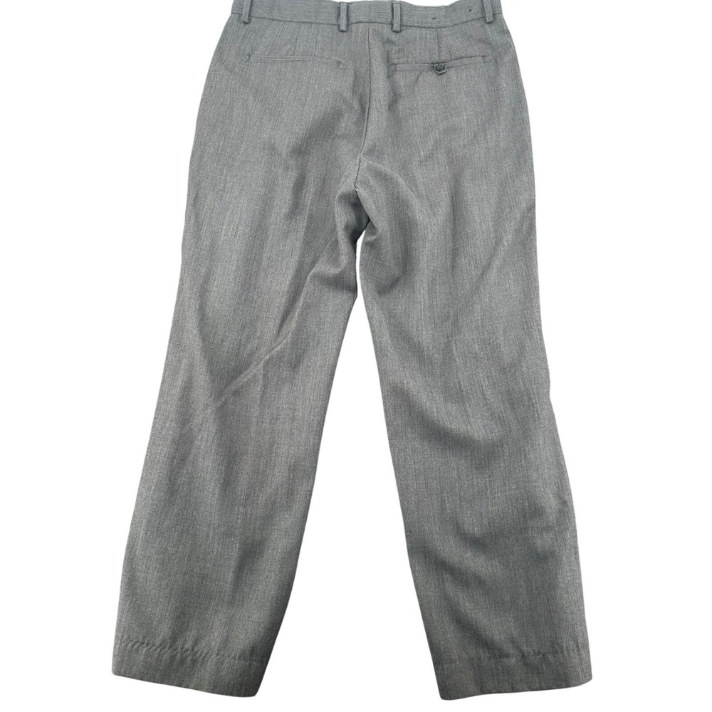Banana Republic Mens Grey 100% Wool Dress Pants Flat Front Straight Leg 35x32 - Picture 4 of 8